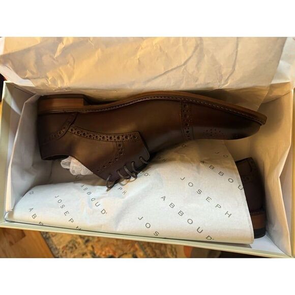 Joseph Abboud NWB Sz12 Burgundy/Cherry Leather Owings Cap Toe Lace Up Oxfords main image 8
